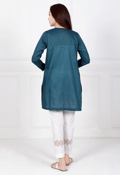TEAL BROCADE