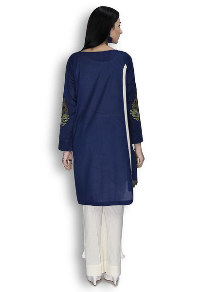 NAVY BROCADE