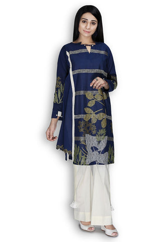 NAVY BROCADE