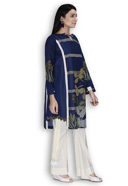 NAVY BROCADE
