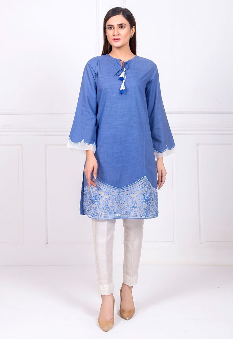 BLUE BROCADE